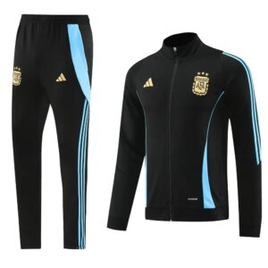 2024 Argentina Black Jacket Tracksuit