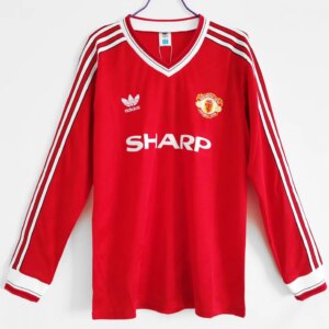 1986-88 Manchester United Home Long Sleeve Retro Jersey