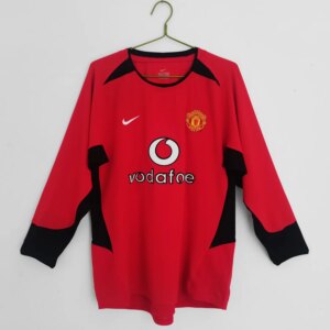 2002-04 Manchester United Home Long Sleeve Retro Jersey