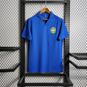 1957-1962 Brazil Away Blue Retro Jersey
