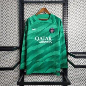 23-24 PSG Green GoalKeeper Long Sleeve Jersey