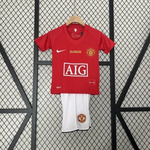 Retro 07-08 Manchester United Home Champions League Kids Kit