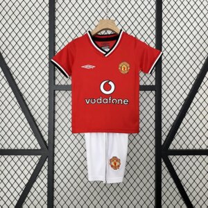 Retro 00-01 Manchester United Home Kids Kit