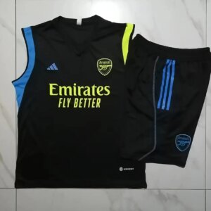 23-24 Arsenal Black Training Vest Suit