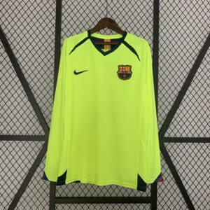 2005-06 Barcelona Away Long Sleeve Retro Jersey