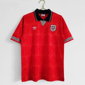 1990 England Away Red Retro Jersey