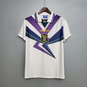94-96 Scotland Away White Retro Jersey