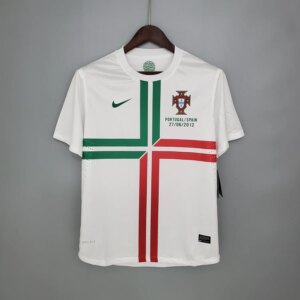 2012 Portugal White Retro Jersey