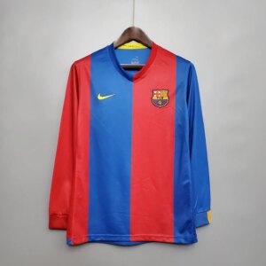 06-07 Barcelona Home Long Sleeve Retro Jersey