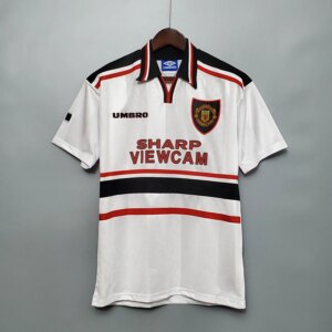 97-98 Manchester United White  Retro Jersey