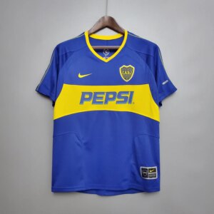 03-04 Boca Juniors Home  Retro Jersey