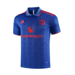 Manchester United Blue Polo Kit 25-26